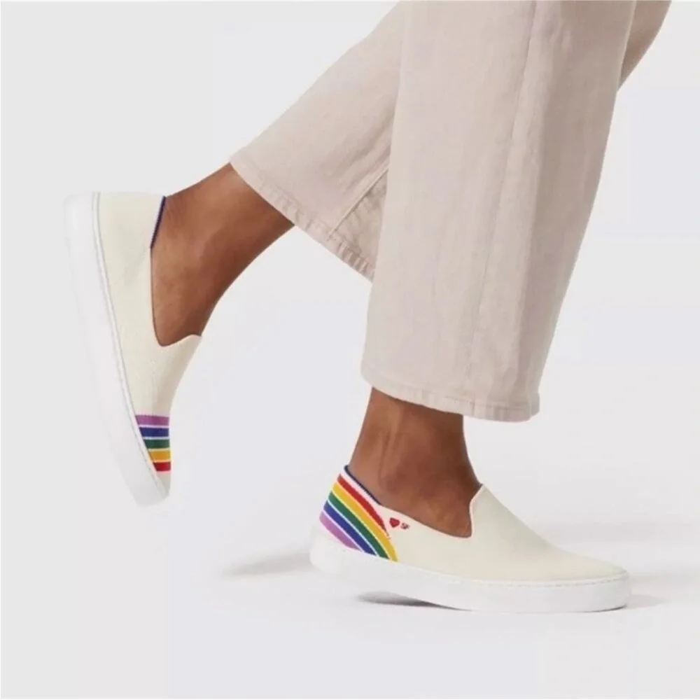 Rothy's The Sneaker SF Pride Rainbow Limited Edition 9.5 - Picture 3 of 14